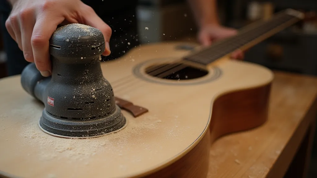 Sanding Guitar Body